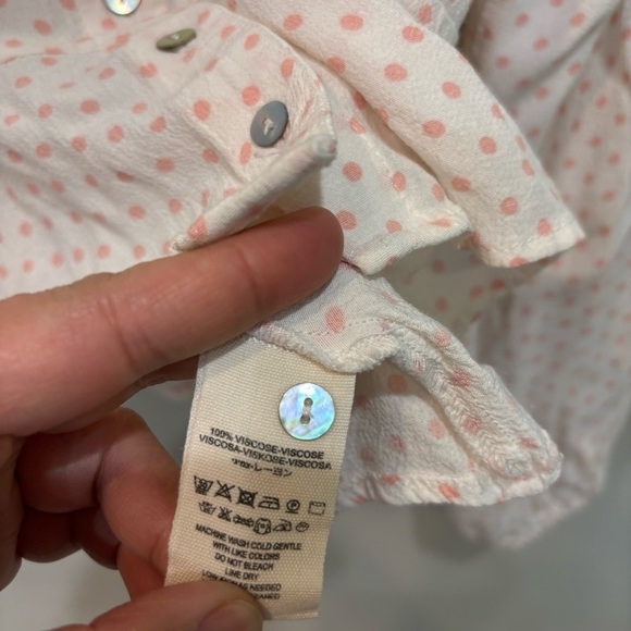 Free People Love Street Pink Ivory Top Women’s Size Medium - Picture 8 of 10